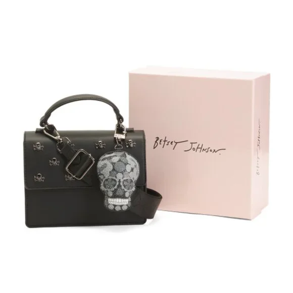 BETSEY JOHNSON Skull Crossbody With Skull Charm - Picture 6 of 7